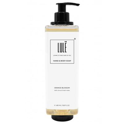 24 Frascos Sabão para Mãos e Corpo 480ml com Suporte Parede Lule